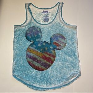 Disney Patriotic Tank Top Blue Size Medium